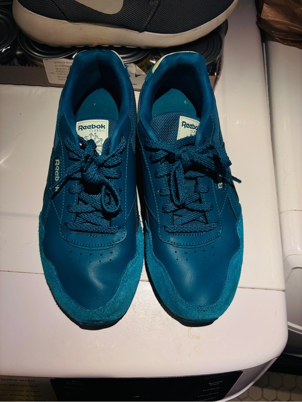 Reebok Teal Leather & Suede Runner